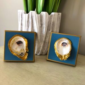 Handmade oyster shell art